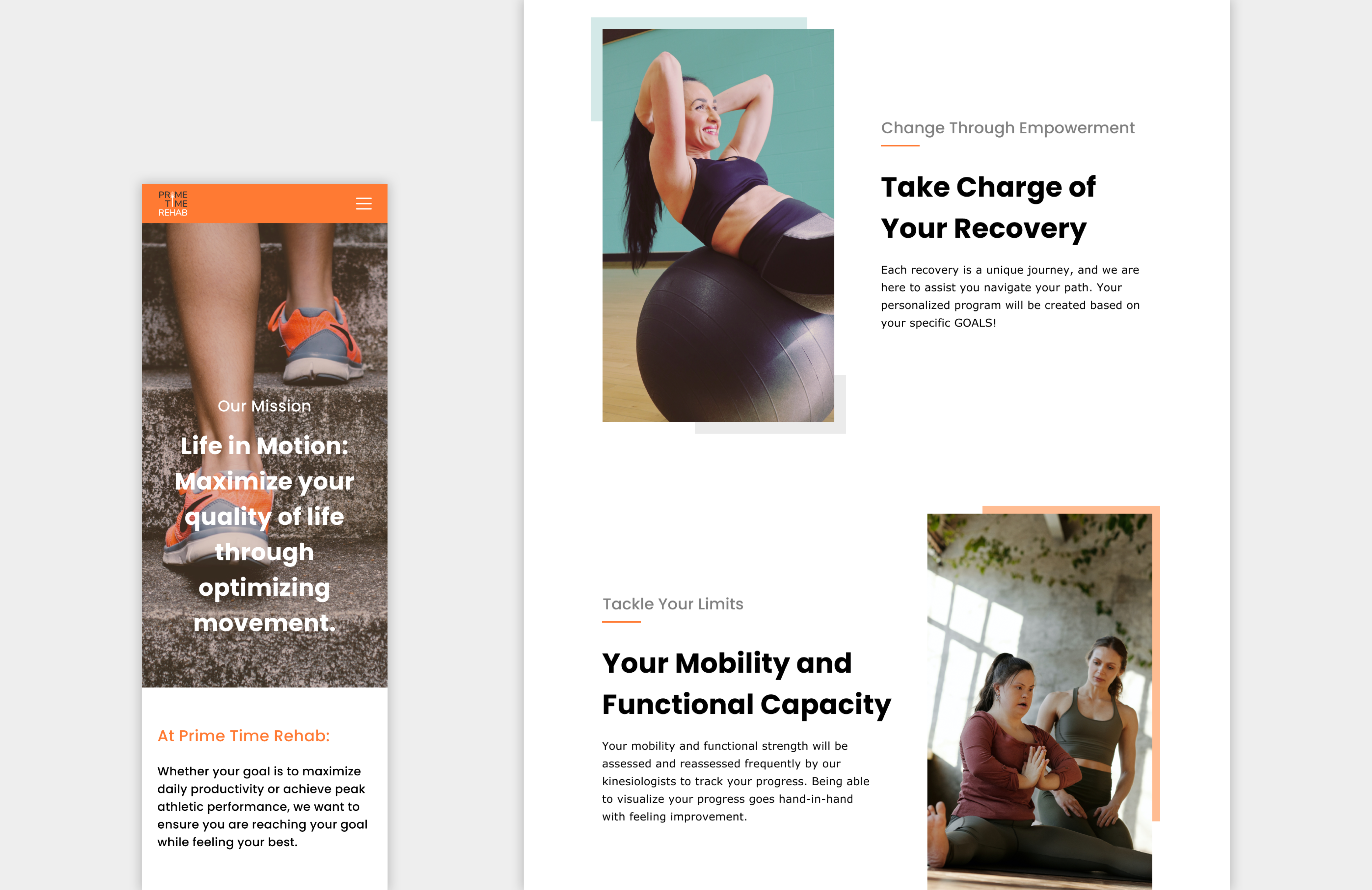 Mockup of About page